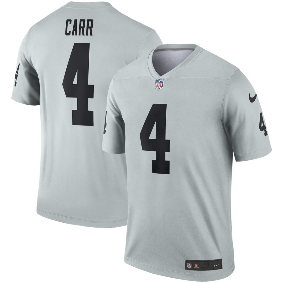 Men Oakland Raiders #4 Carr Grey Limited NFL Jerseys->los angeles rams->NFL Jersey